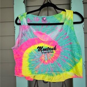 Cropped Montauk The End Psychedelic summer top NY